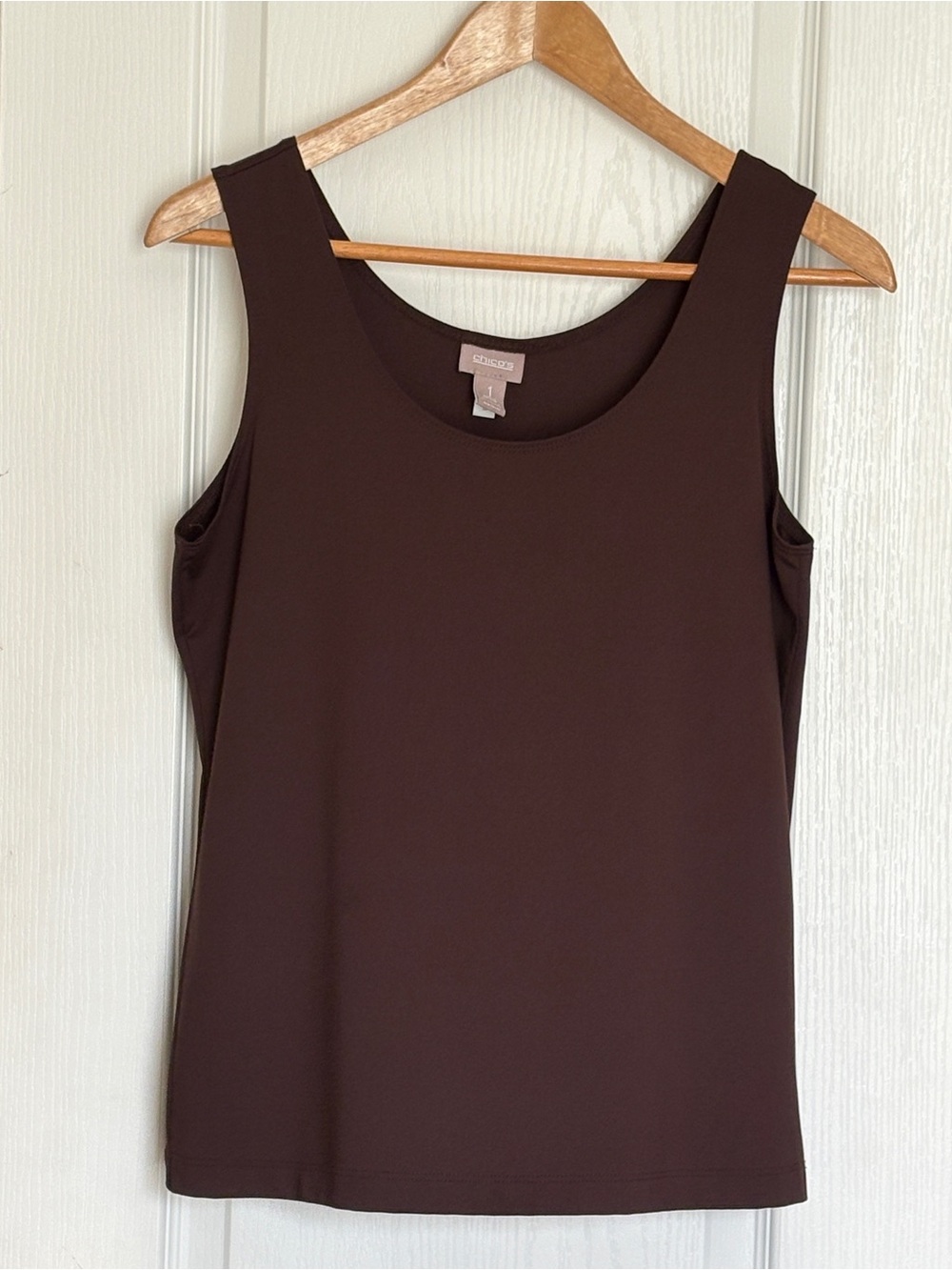 BUNDLE Chico’s Size 1 (M) Microfiber Scoop Neck Tank Top Set of 2, Layering - Picture 2 of 9
